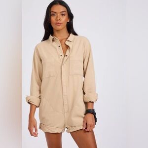 One‎ Teaspoon Prophecy Romper Jumpsuit Button Stone Cargo Festival Rock n Roll